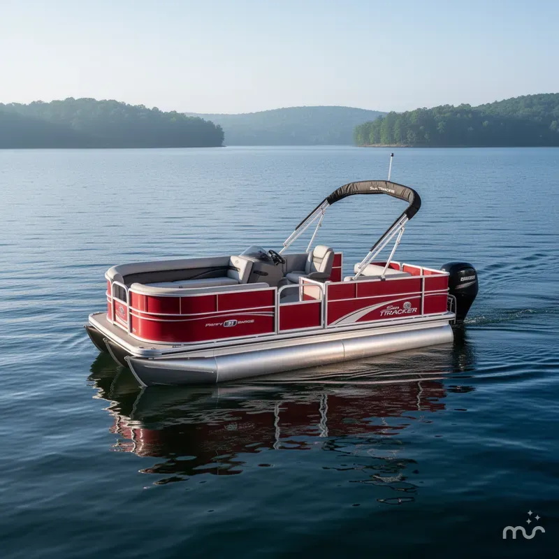 Slide: The Image of Sun Tracker Party Barge 18 DLX 2026 - 4