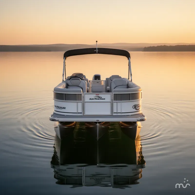 Slide: The Image of Sun Tracker Party Barge 16 DLX 2026 - 1