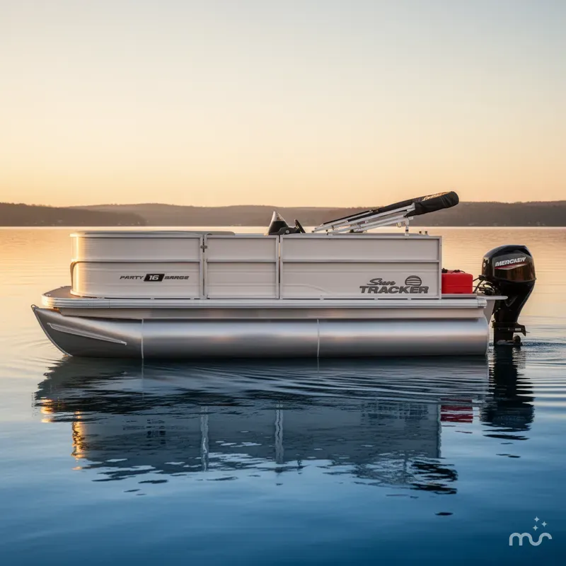 Slide: The Image of Sun Tracker Party Barge 16 DLX 2026 - 2