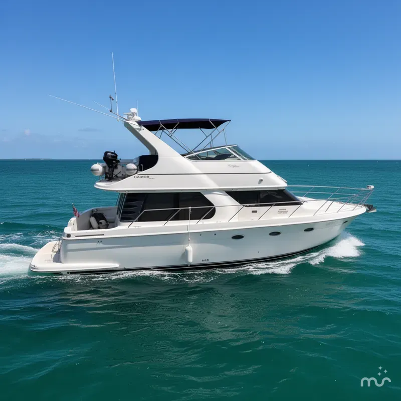 Slide: The Image of Carver Yachts 450 Voyager Pilothouse 2000 - 0
