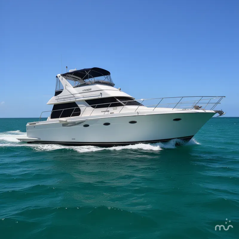 Slide: The Image of Carver Yachts 450 Voyager Pilothouse 2000 - 2
