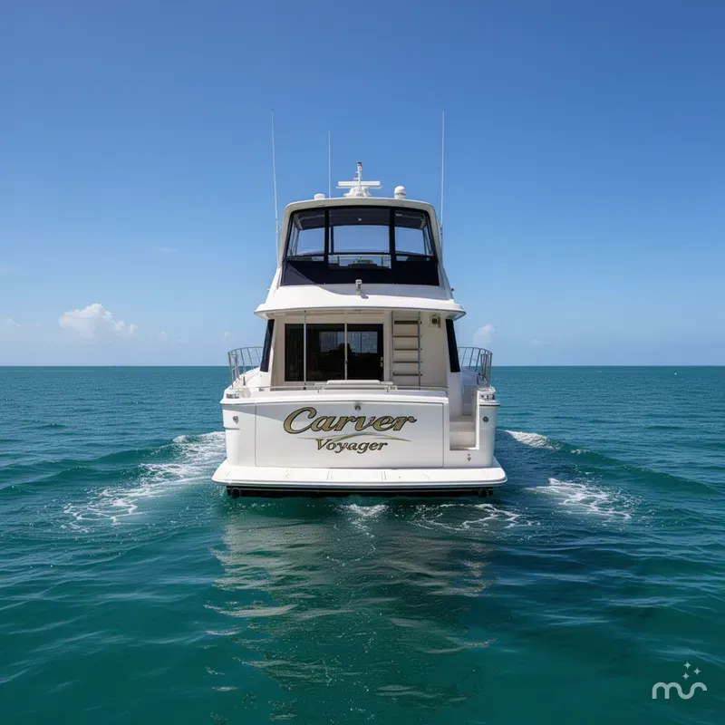 Slide: The Image of Carver Yachts 450 Voyager Pilothouse 2000 - 3