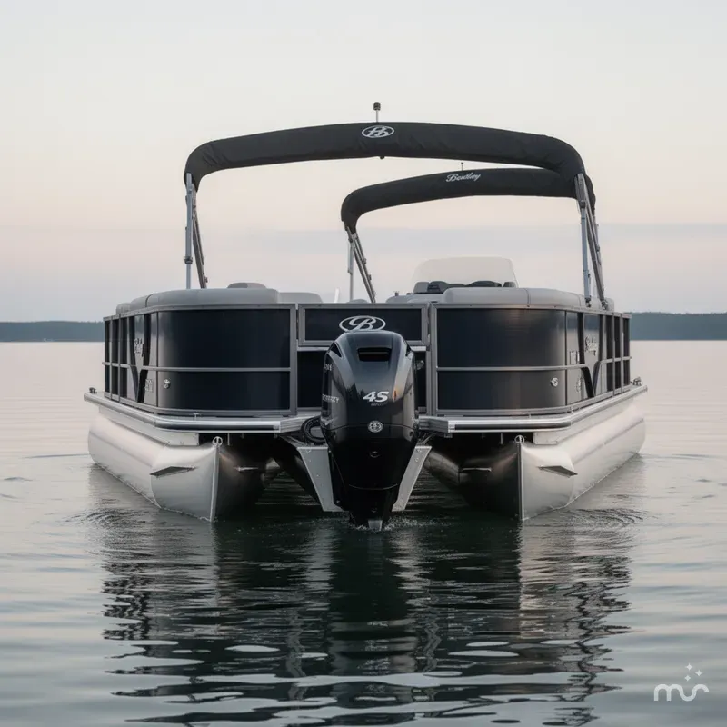 Slide: The Image of Bentley Pontoons 243 Fish - Three Quarter Tri-Toon 2023 - 3