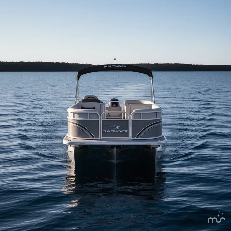 Slide: The Image of Sun Tracker Party Barge 16 DLX 2026 - 1