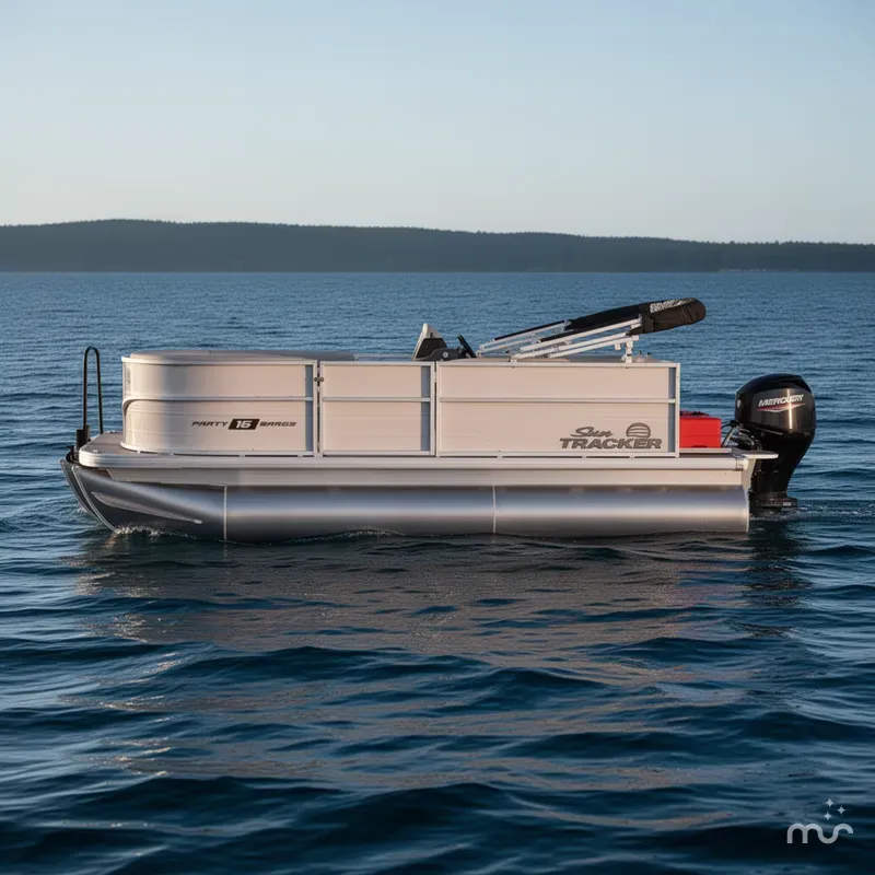 Slide: The Image of Sun Tracker Party Barge 16 DLX 2026 - 2