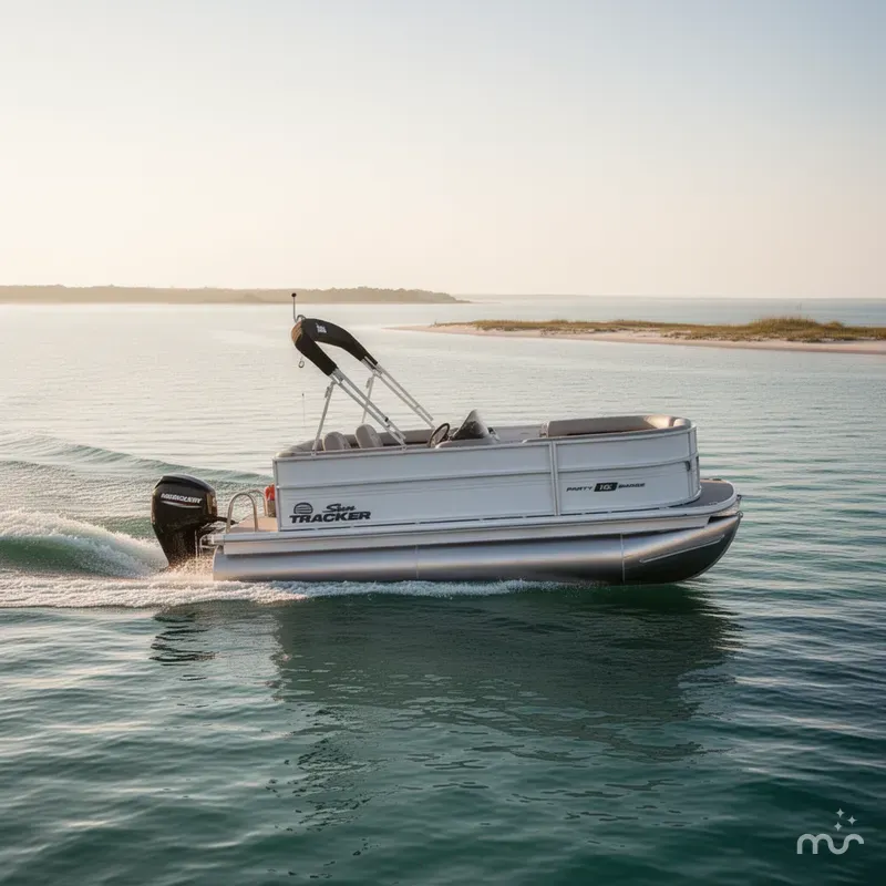 Slide: The Image of Sun Tracker Party Barge 16 DLX 2026 - 4