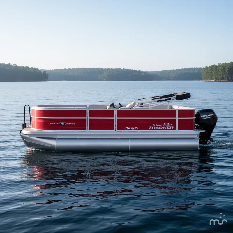 Slide: The Image of Sun Tracker Party Barge 18 DLX 2026 - 2