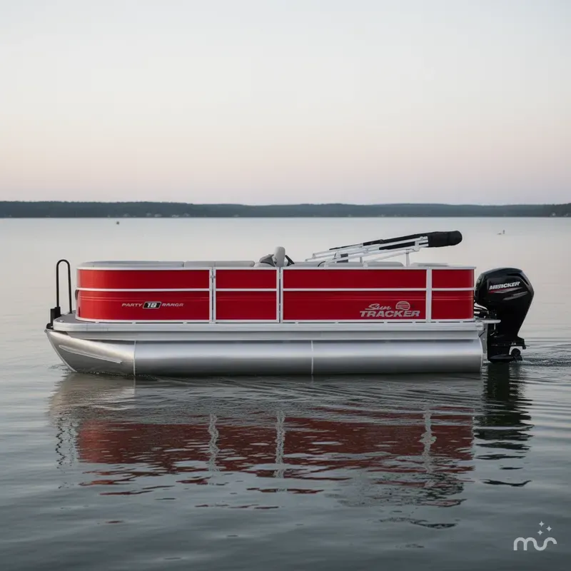 Slide: The Image of Sun Tracker Party Barge 18 DLX 2026 - 2