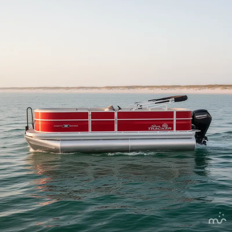 Slide: The Image of Sun Tracker Party Barge 18 DLX 2026 - 2