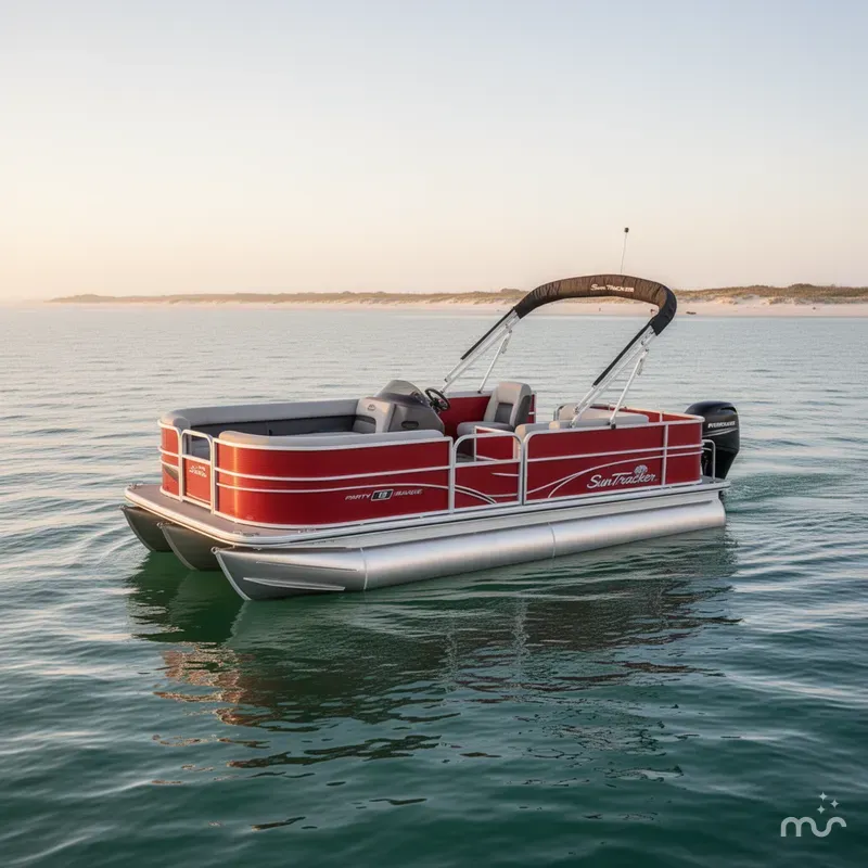 Slide: The Image of Sun Tracker Party Barge 18 DLX 2026 - 4