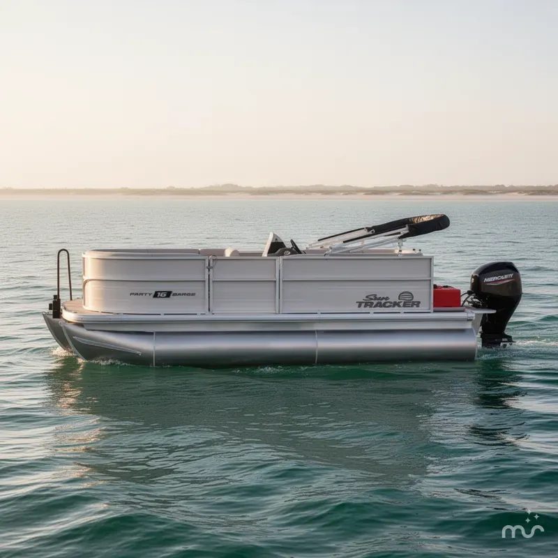 Slide: The Image of Sun Tracker Party Barge 16 DLX 2026 - 2