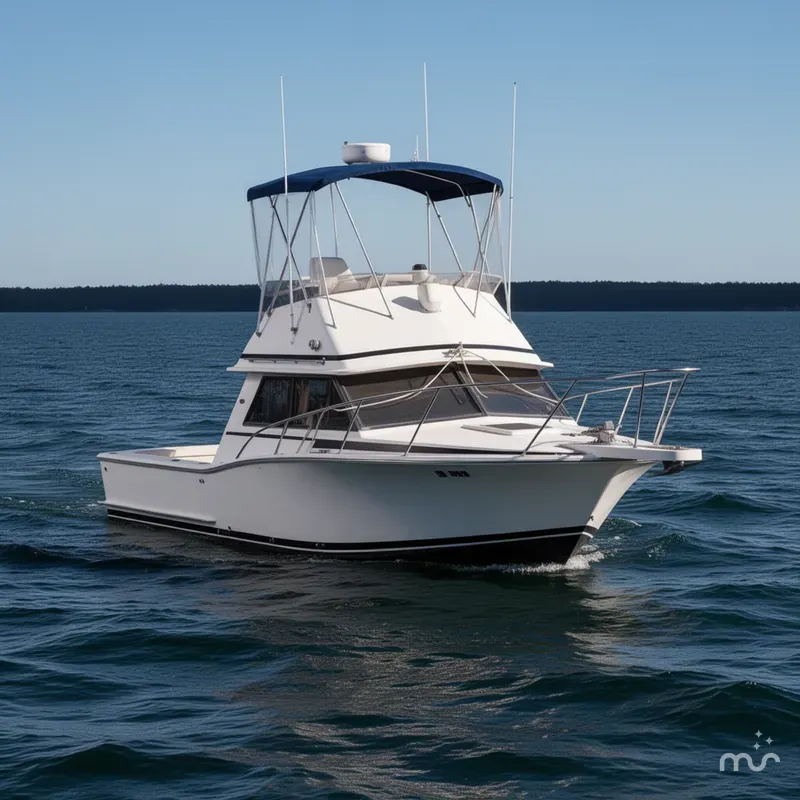 Slide: The Image of Bertram 28 Flybridge Cruiser 1989 - 2