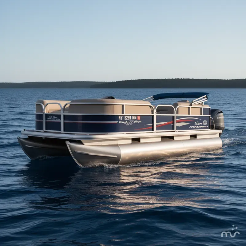 Slide: The Image of Sun Tracker Party Barge 18 DLX 2017 - 2