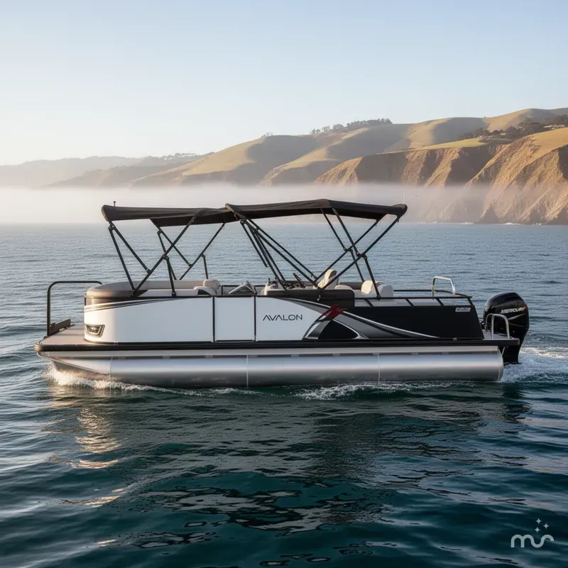 Slide: The Image of Avalon Avalon LSZ Versatile Rear Bench - 23 FTw/ 200HP Mercury! 2026 - 2