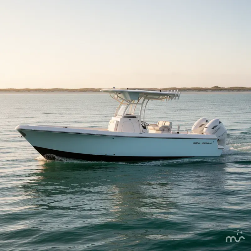 Slide: The Image of Sea Born LX27 Center Console 2027 - 2