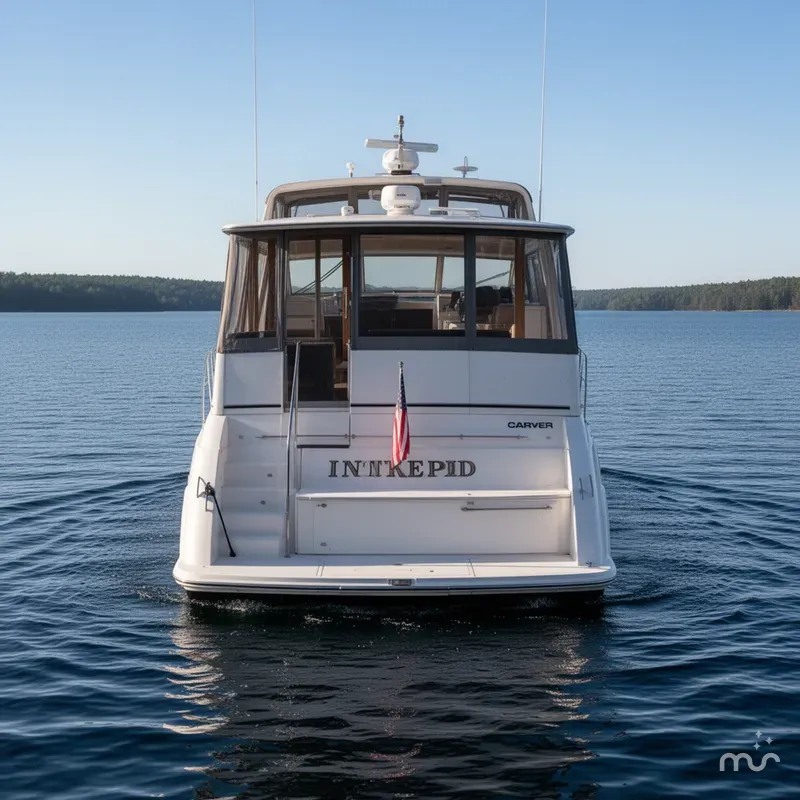 Slide: The Image of Carver Yachts 405 Aft Cabin Motor Yacht 1997 - 3