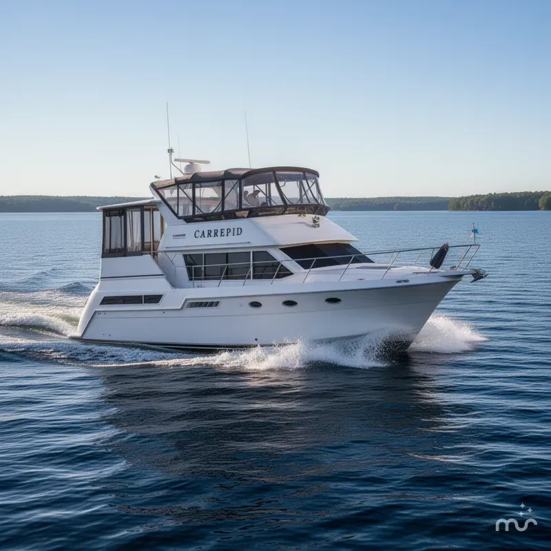 Slide: The Image of Carver Yachts 405 Aft Cabin Motor Yacht 1997 - 4