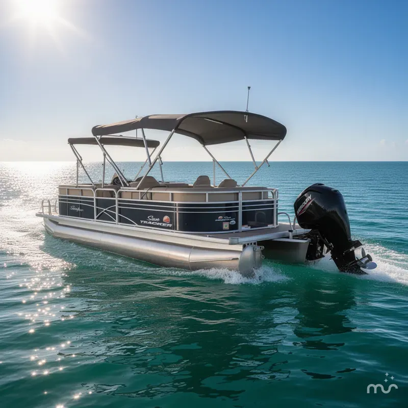 Slide: The Image of Sun Tracker Party Barge 20 DLX 2022 - 4