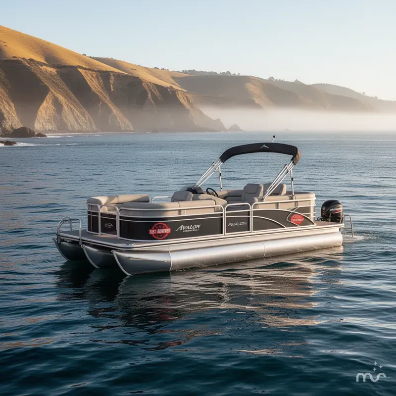 Slide: The Image of Avalon 21' Versatile Rear Bench w/ 60HP Mercury! 2026 - 2