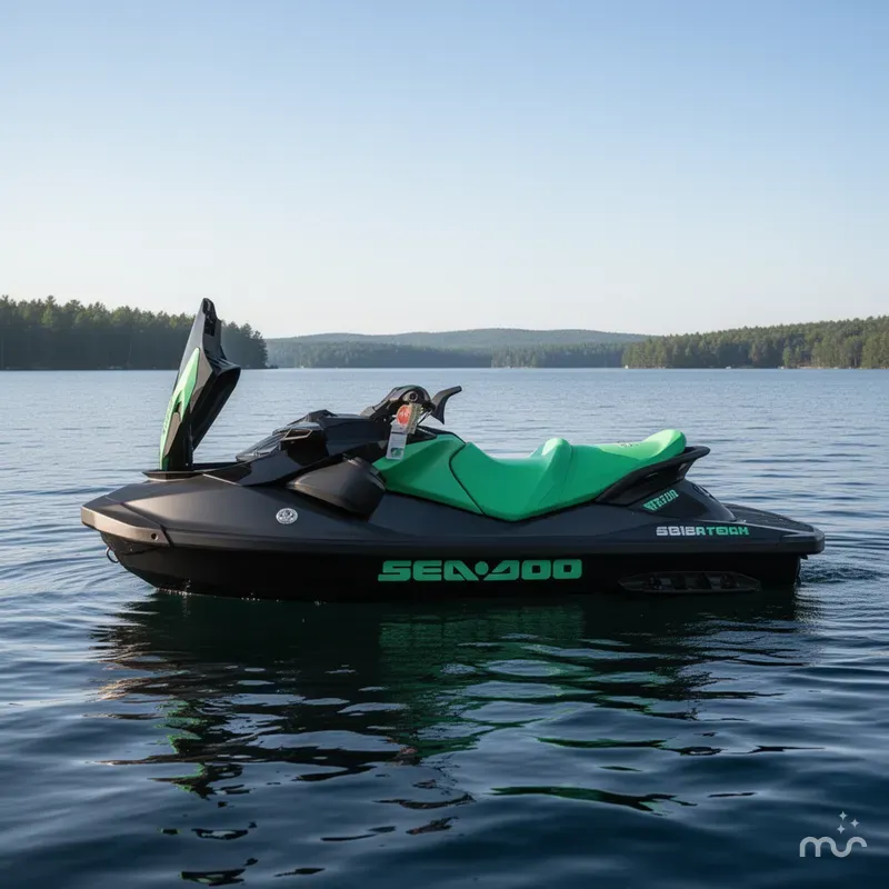 Slide: The Image of Sea-Doo GTI™ SE 130 iBR Tech, Audio, iDF, iBR SE 130 W AUDIO, Ibr, Idf, BLACK & GREEN 2026 - 4