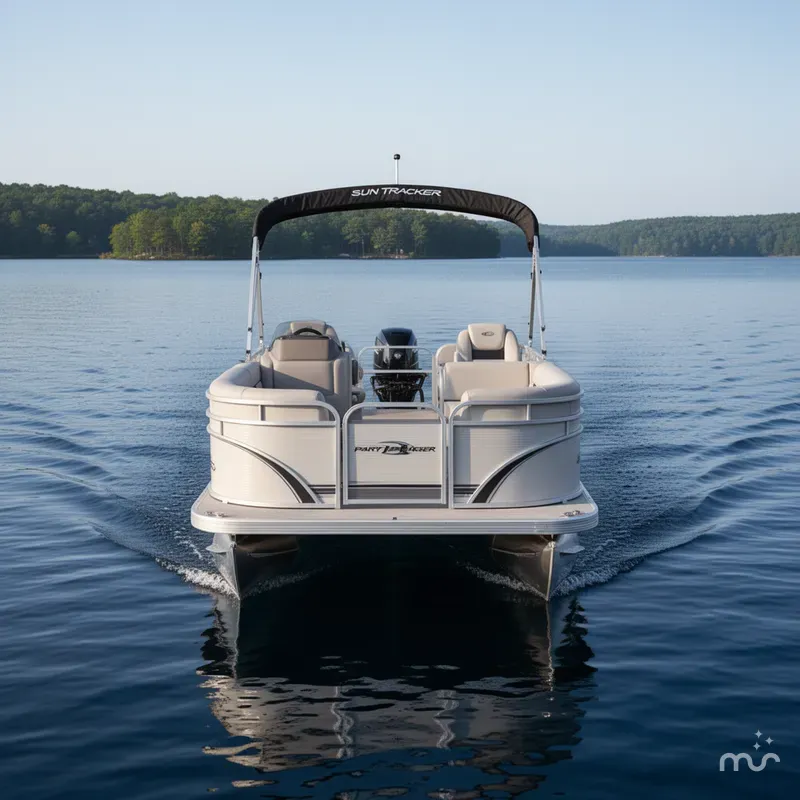 Slide: The Image of Sun Tracker Party Barge 16 DLX 2026 - 1
