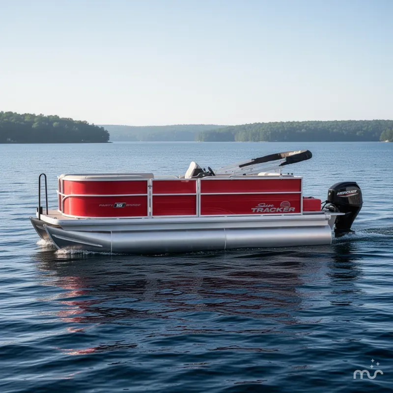 Slide: The Image of Sun Tracker Party Barge 16 DLX 2026 - 2