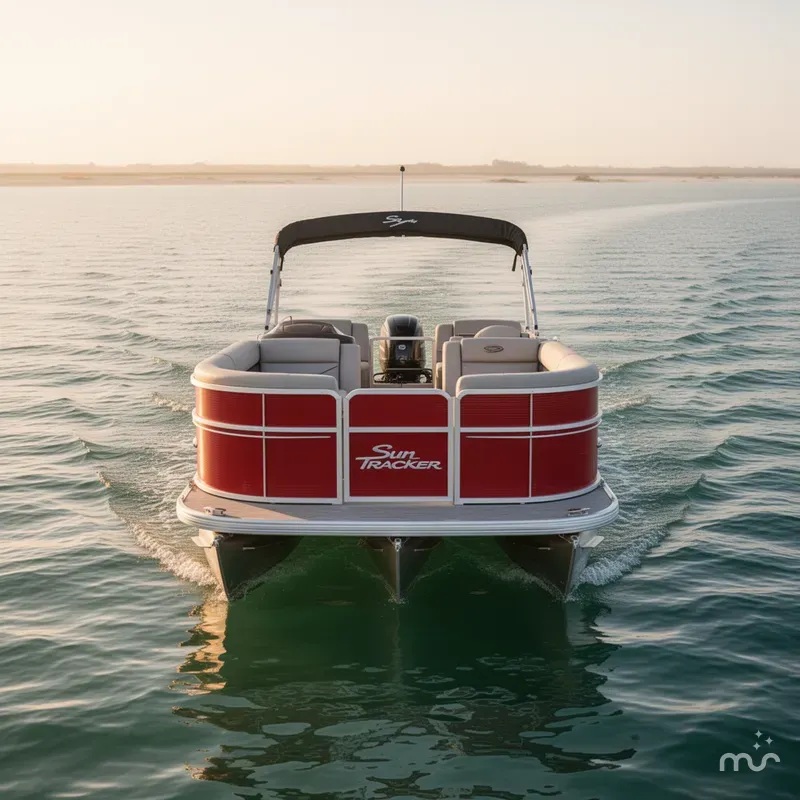 Slide: The Image of Sun Tracker Party Barge 18 DLX 2026 - 1
