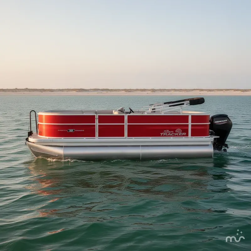 Slide: The Image of Sun Tracker Party Barge 18 DLX 2026 - 2