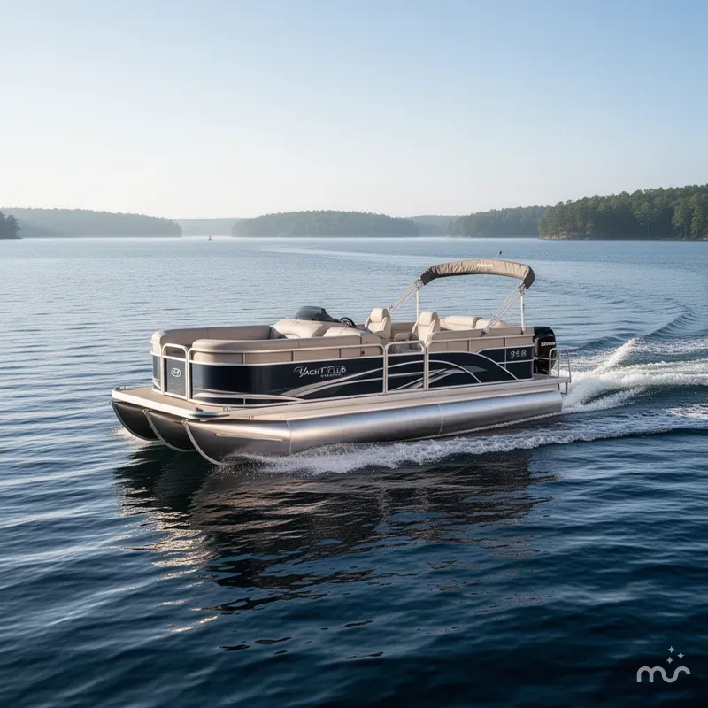 Slide: The Image of Yacht Club 18' Pontoon trailer 2023 - 0