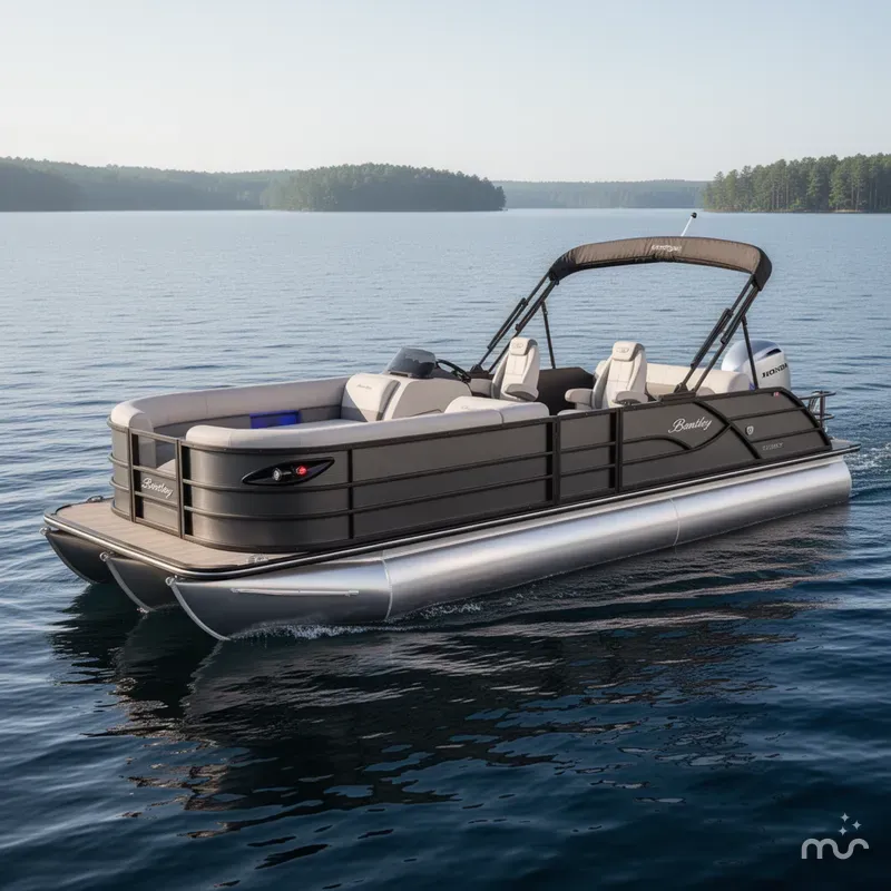 Slide: The Image of Bentley Pontoons Legacy 223 Swingback Tritoon & Honda 4-Stroke EFI 2026 - 2