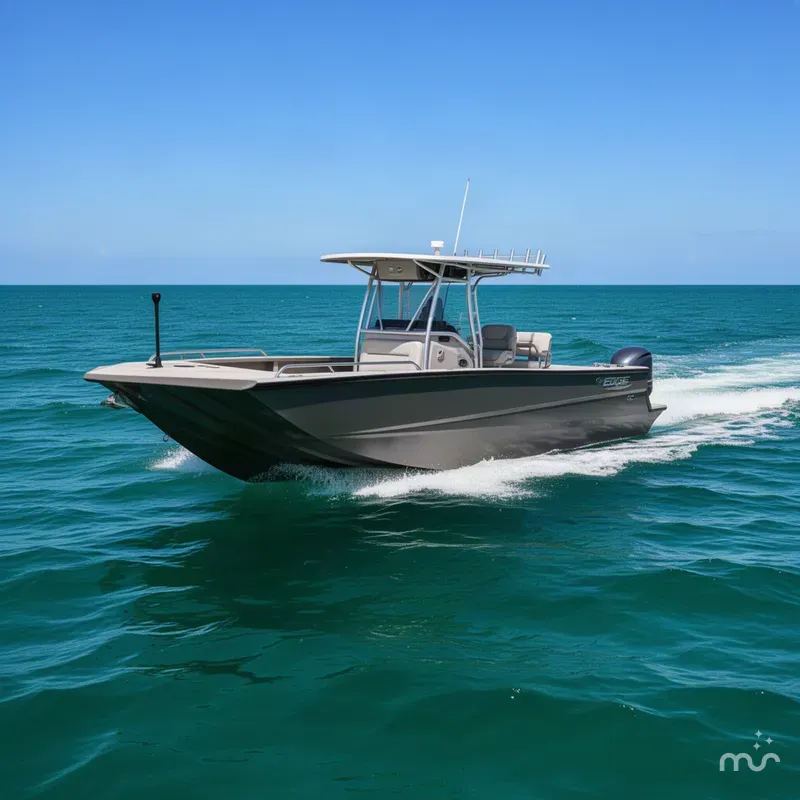 Slide: The Image of Edge Boats Sportsman Series 553DB MID DECK-40HP AND TRAILER 2026 - 4