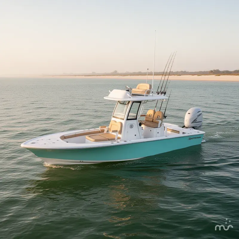 Slide: The Image of Sportsman Masters 267OE Bay Boat 2023 - 2