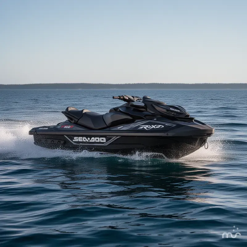Slide: The Image of Sea-Doo RXP-X 300 Ibr & Audio Premium Triple Black 2022 - 4