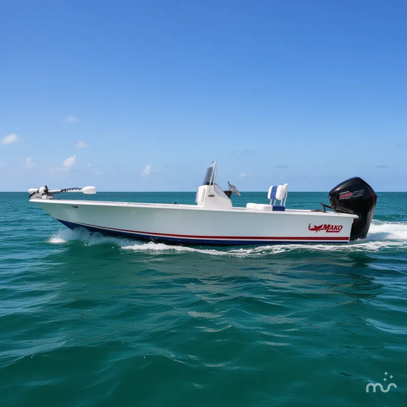 Slide: The Image of Mako 18 Pro Skiff Patriot Edition 2026 - 2