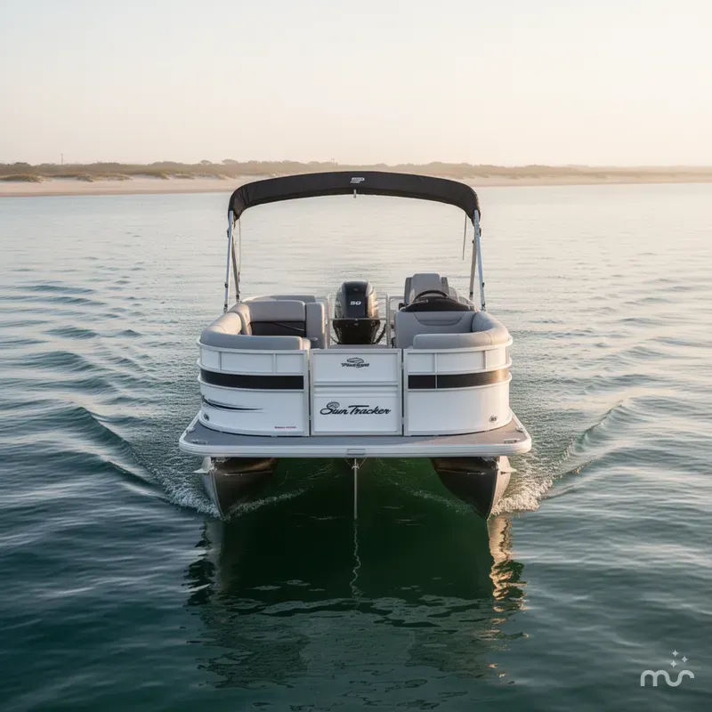 Slide: The Image of Sun Tracker Party Barge 16 DLX 2026 - 1