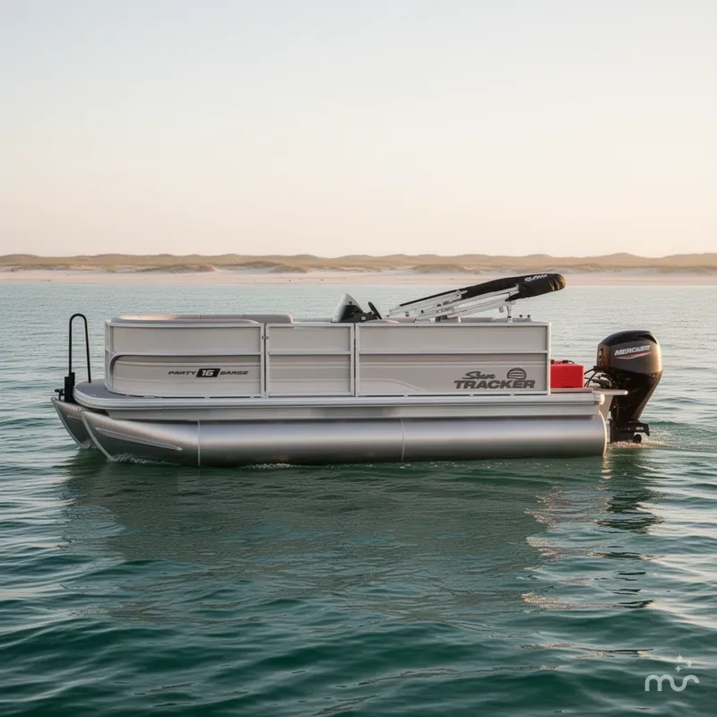Slide: The Image of Sun Tracker Party Barge 16 DLX 2026 - 2