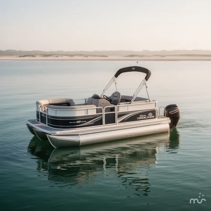 Slide: The Image of Sun Tracker Party Barge 16 DLX 2026 - 4