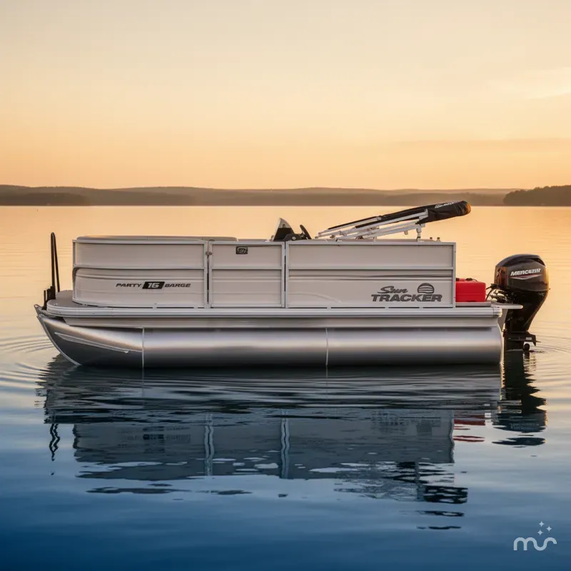 Slide: The Image of Sun Tracker Party Barge 16 DLX 2026 - 2
