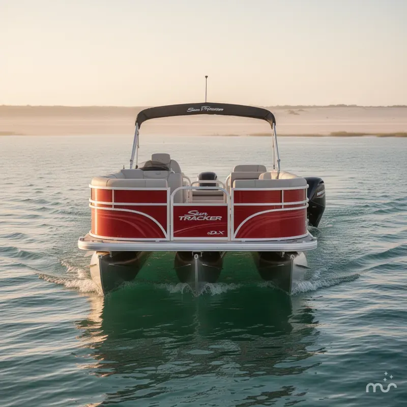 Slide: The Image of Sun Tracker Party Barge 18 DLX 2026 - 1
