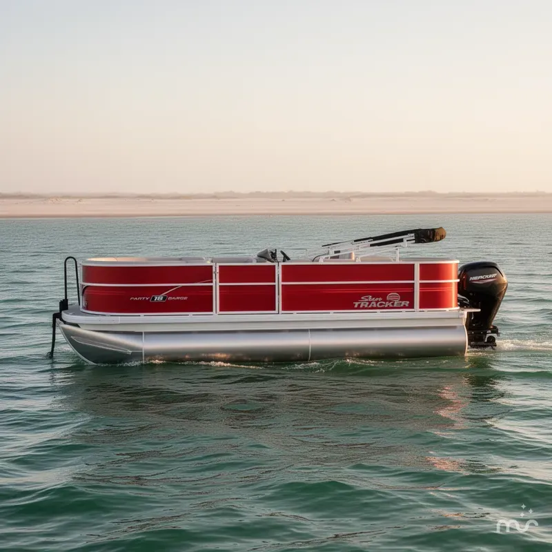 Slide: The Image of Sun Tracker Party Barge 18 DLX 2026 - 2