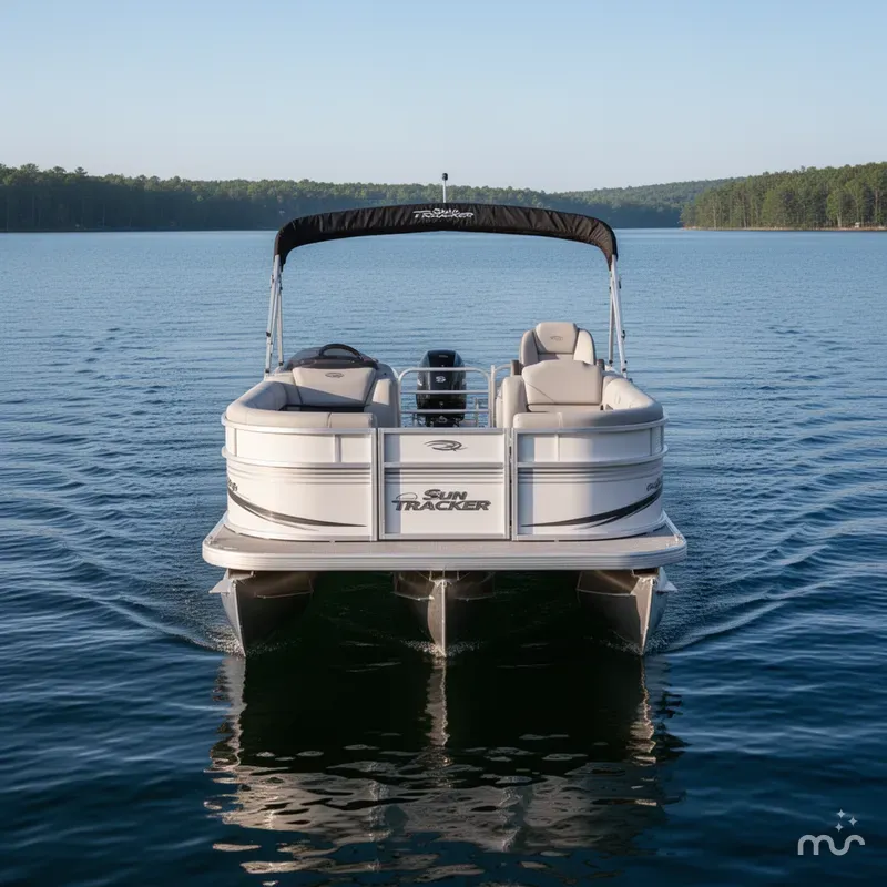 Slide: The Image of Sun Tracker Party Barge 16 DLX 2026 - 1