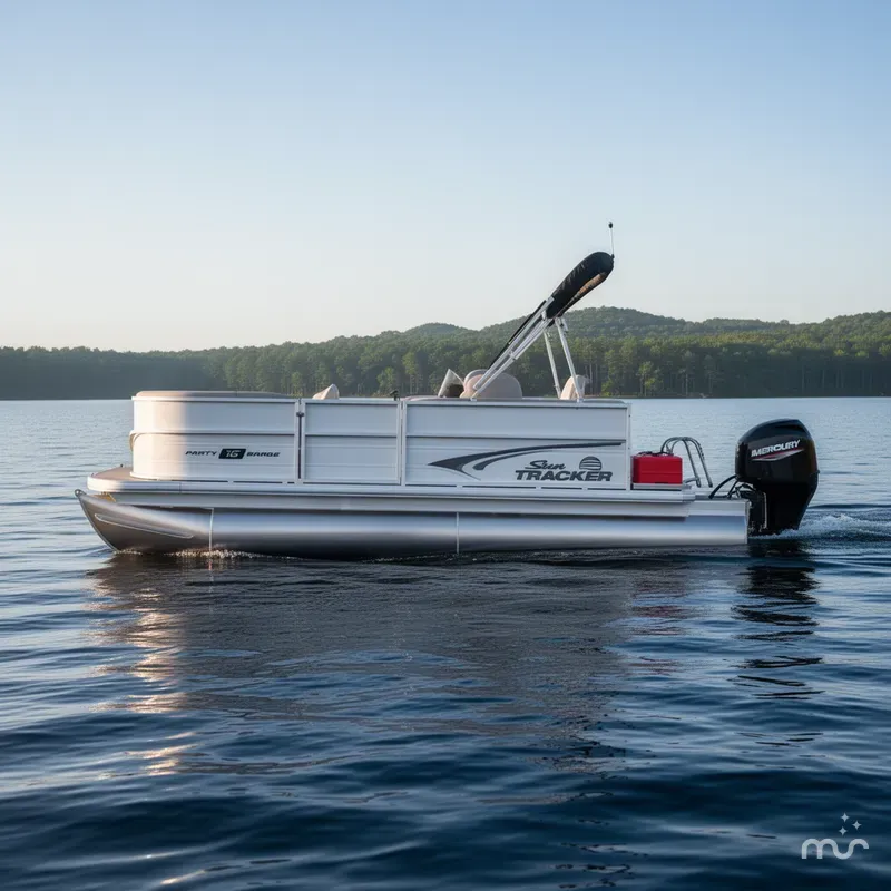 Slide: The Image of Sun Tracker Party Barge 16 DLX 2026 - 2