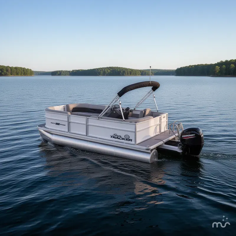 Slide: The Image of Sun Tracker Party Barge 16 DLX 2026 - 4