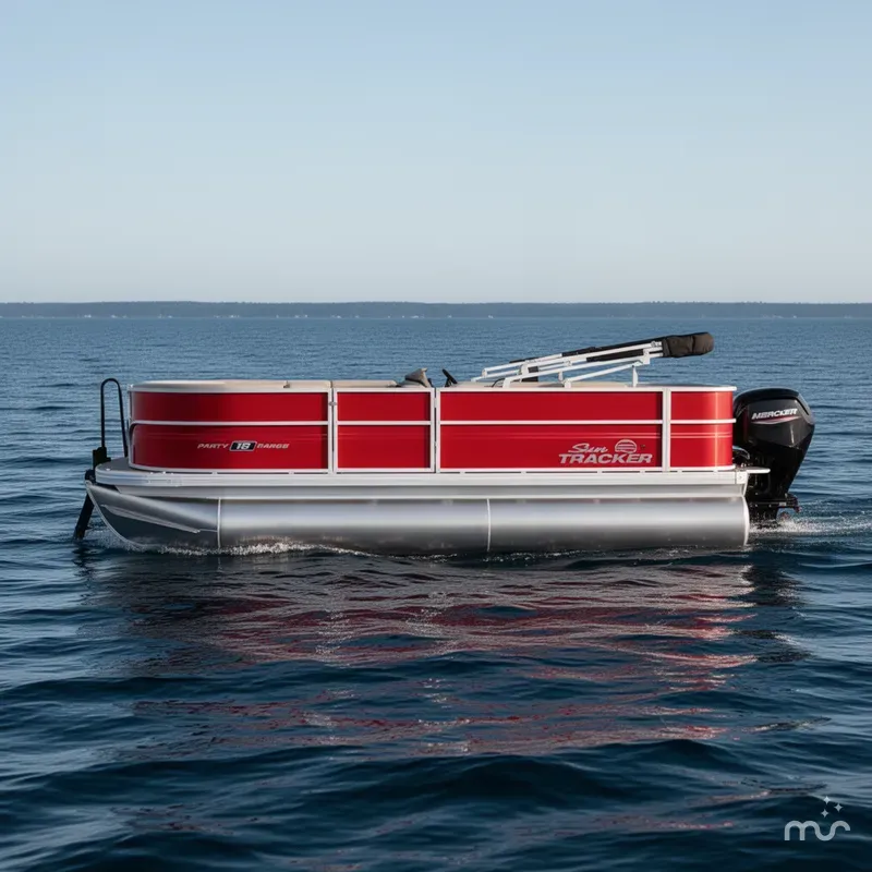 Slide: The Image of Sun Tracker Party Barge 18 DLX 2026 - 2