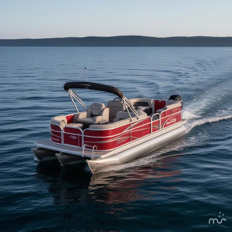 Slide: The Image of Sun Tracker Party Barge 18 DLX 2026 - 4