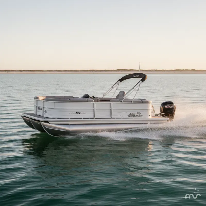 Slide: The Image of Sun Tracker Party Barge 20 DLX 2026 - 4
