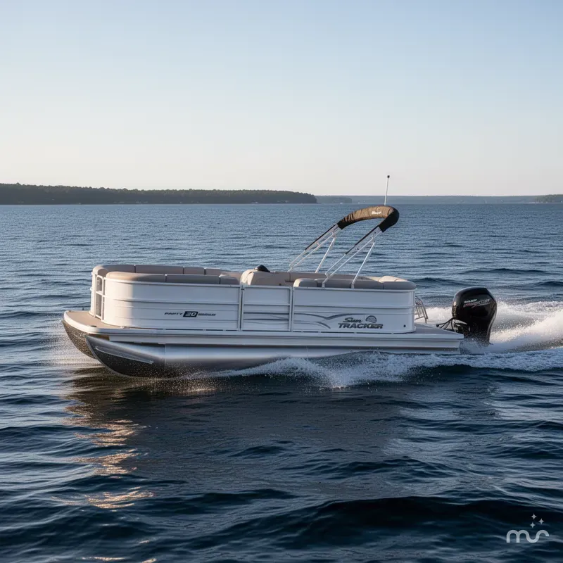Slide: The Image of Sun Tracker Party Barge 20 DLX 2026 - 4
