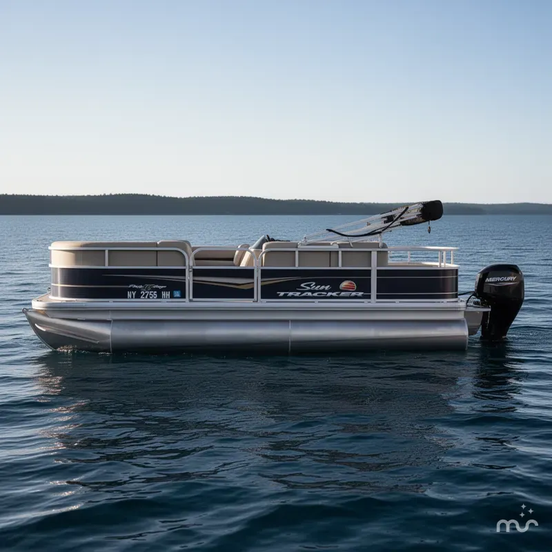 Slide: The Image of Sun Tracker Party Barge 18 DLX 2022 - 2