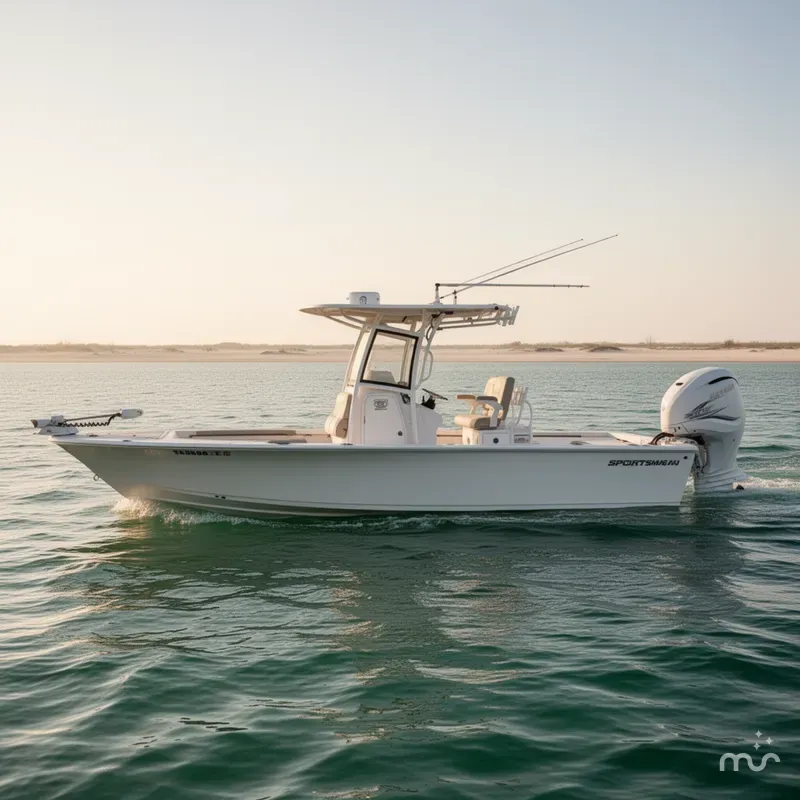 Slide: The Image of Sportsman Masters 267OE Bay Boat 2021 - 2
