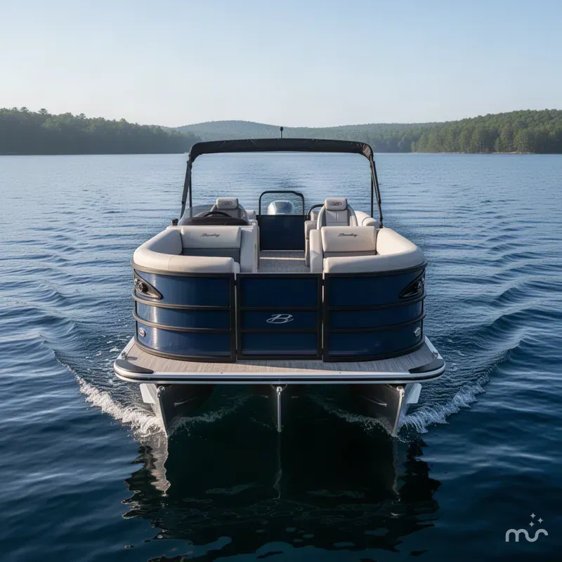 Slide: The Image of Bentley Pontoons Legacy 223 Navigator Quad Lounge Tritoon & Honda 4-Stroke EFI 2026 - 1